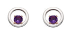 Beginnings Open Circle Earrings with Stone