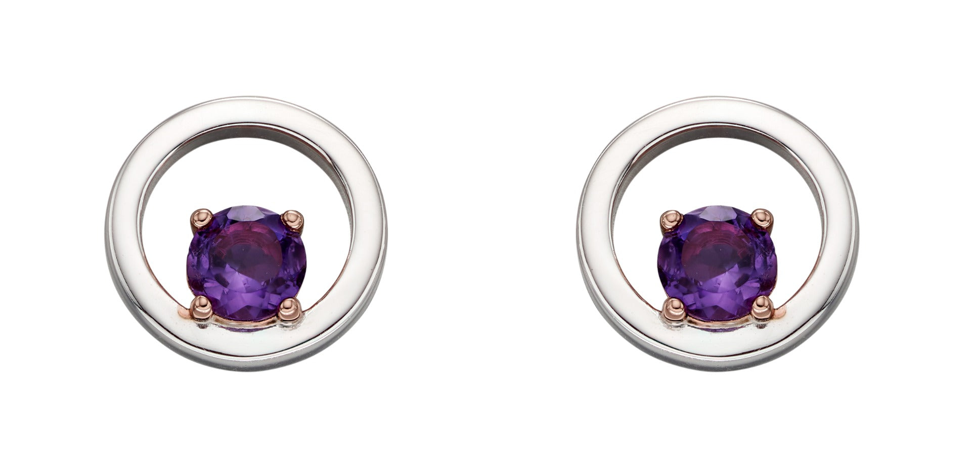 Beginnings Open Circle Earrings with Stone