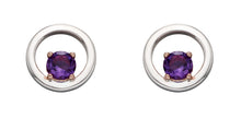 Beginnings Open Circle Earrings with Stone