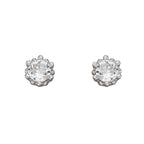 Beginnings Dotted Edge Round Stud Earrings