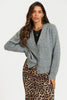 Little Heart Embroidery Cardigan Top In Grey