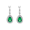 Diamonfire Teardrop and Pave Surround Earrings