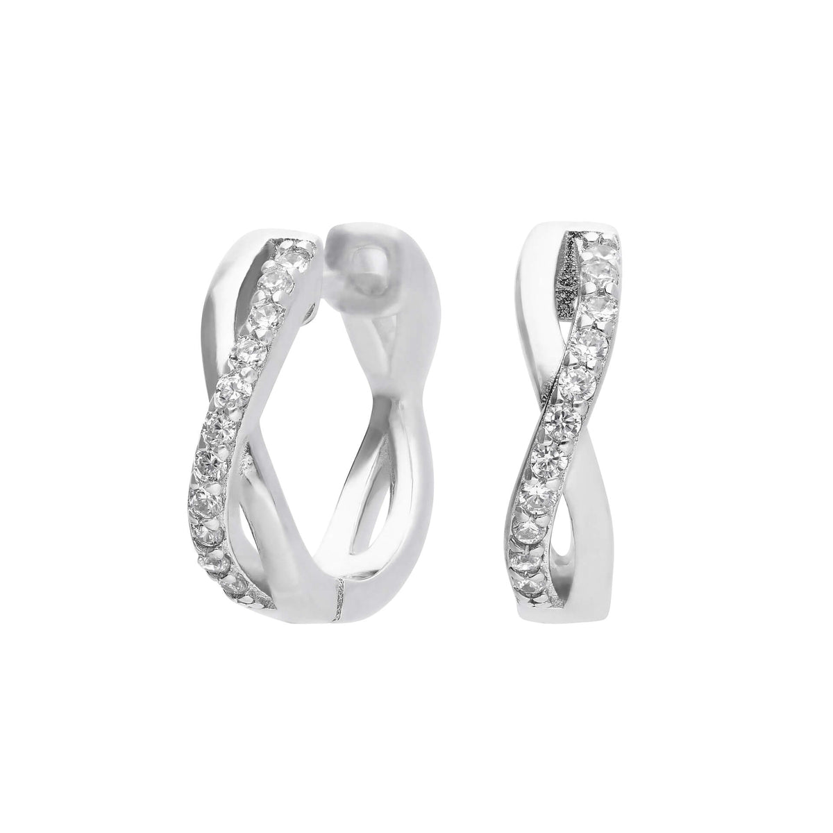 Pendientes de aro Diamonfire Infinity con circonitas