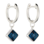 Beginnings Square Crystal Assembled Hoop Earrings