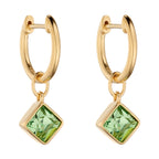 Beginnings Square Crystal Assembled Hoop Earrings