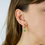 Beginnings Square Crystal Assembled Hoop Earrings