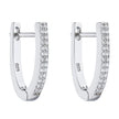 Boucles d'oreilles créoles articulées en forme de U avec oxyde de zirconium Beginnings