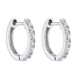 Beginnings Hinged Hoop Earrings with Baguette and Round Cut Cubic Zirconia 15mm