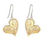 Beginnings Night Sky Inspired Heart Drop Earrings with Yellow Gold Plating