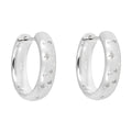 Beginnings Starry Night Hoop Earrings with Cubic Zirconia