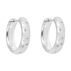 Beginnings Starry Night Hoop Earrings with Cubic Zirconia
