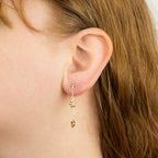 Beginnings Sunflower Drop Earrings with Yellow Gold Plating