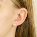 Beginnings Teardrop Stud Earrings with Cubic Zirconia