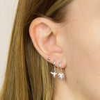 Beginnings Hoop Earrings with Bee Charm