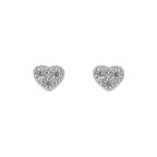 Beginnings Heart Stud Earrings with Cubic Zirconia