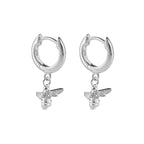 Beginnings Hoop Earrings with Bee Charm