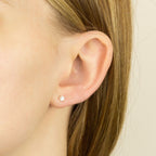 Beginnings Star Stud Earrings with Cubic Zirconia