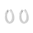 Diamonfire Pave Set Zirconia Hoop Earrings