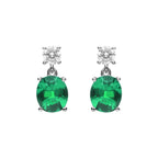 Diamonfire Oval Drop Earrings