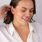 Beginnings Ridged Double Open Circle Stud Earrings