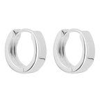 Beginnings Flat Profile Huggie Hoop Earrings