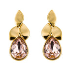 Beginnings Petal Drop Stud Earrings with Crystal