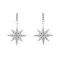 Beginnings Starburst Drop Earrings with Pave Cubic Zirconia