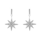 Beginnings Starburst Drop Earrings with Pave Cubic Zirconia