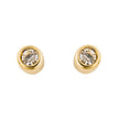 Beginnings Small Stud Earrings with Clear Crystal and Yellow Gold Plating