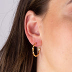 Beginnings Twisted 3/4 Hoop Earrings