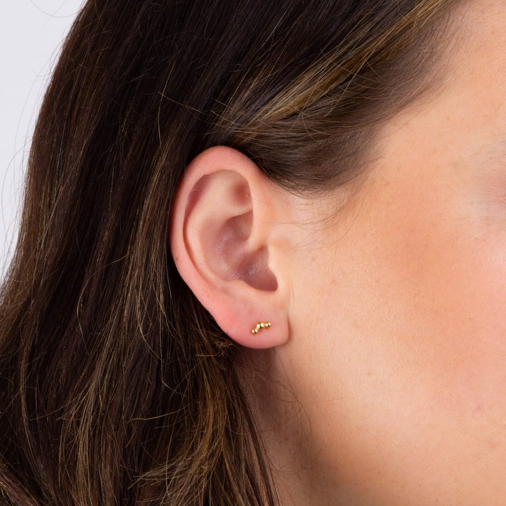 Beginnings Triple Ball Stud Earrings