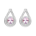 Diamonfire Teardrop Pink Zirconia Stud Earrings