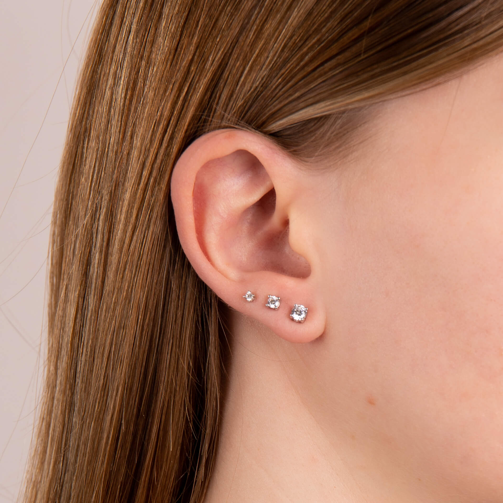 Diamonfire Four Claw Carat Stud Earrings