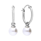 Diamonfire Assembled Hoop Earrings with Shell Pearl