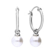 Diamonfire Assembled Hoop Earrings with Shell Pearl