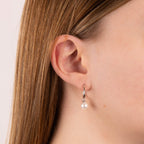 Diamonfire Assembled Hoop Earrings with Shell Pearl