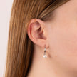Diamonfire Assembled Hoop Earrings with Shell Pearl
