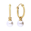 Diamonfire Assembled Hoop Earrings with Shell Pearl