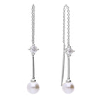 Diamonfire Pull Through Chain Drop Earrings