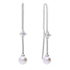 Diamonfire Pull Through Chain Drop Earrings
