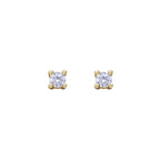 Diamonfire Four Claw Solitaire Stud Earrings