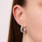 Beginnings Milgrain Edge Chunky Hoop Earrings