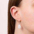 Beginnings Cut Out Lace Pattern Drop Earrings