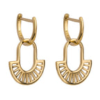 Beginnings Geometric Fan Drop Earrings