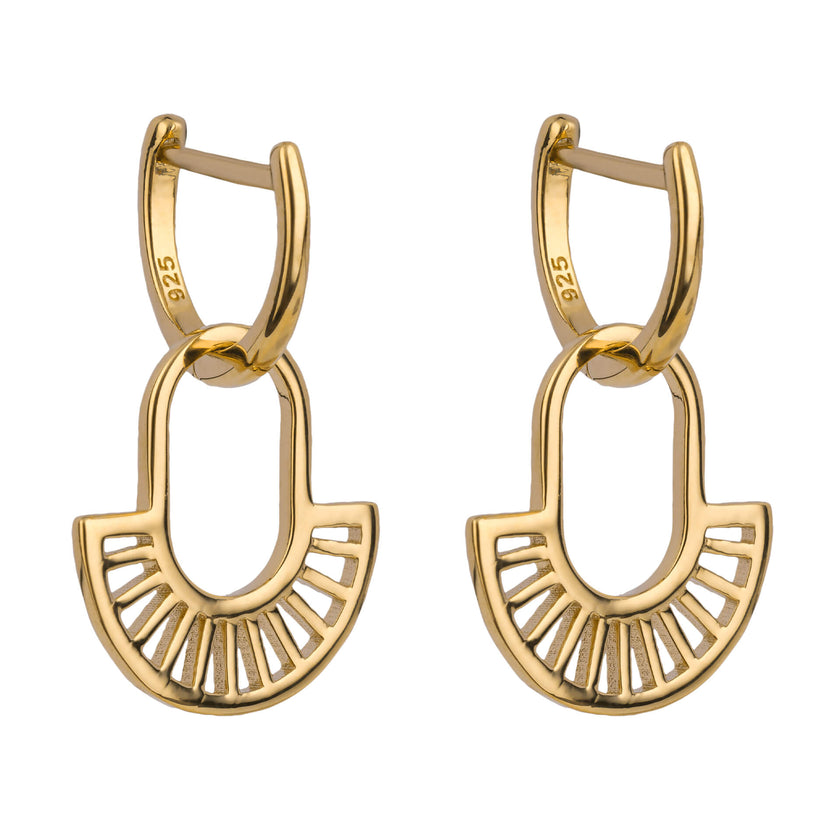 Beginnings Geometric Fan Drop Earrings