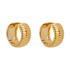 Beginnings Textured Ridges Hoop Earrings