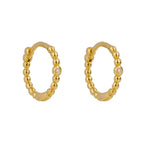 Beginnings Beaded Hoop Earrings with Cubic Zirconia