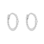 Beginnings Beaded Hoop Earrings with Cubic Zirconia