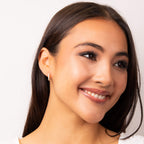 Diamonfire Claw Set Zirconia Hoop Earrings