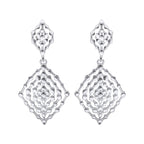 Beginnings Geometrical Lace Textured Drop Earrings